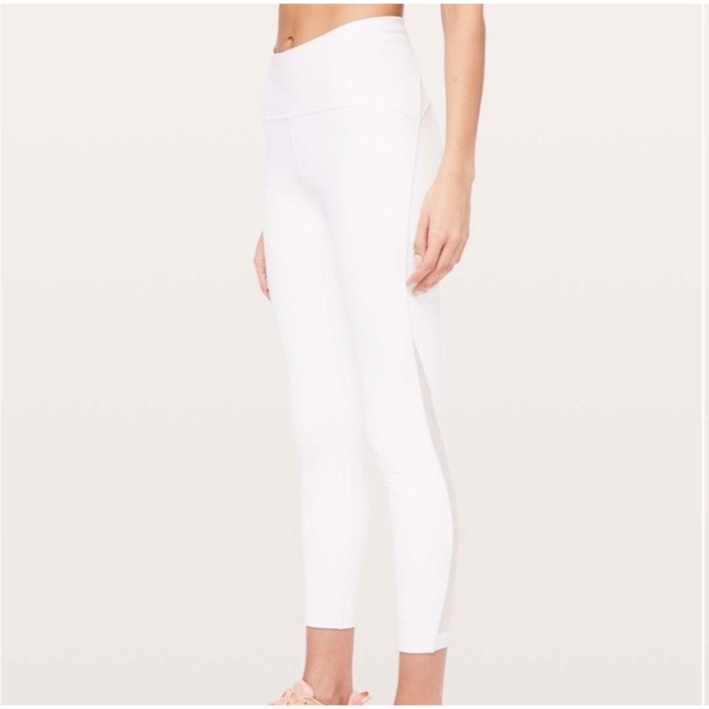 Lululemon Train Times 7/8 Pant 25" Size 4 White Leggingsโ W5BU1S